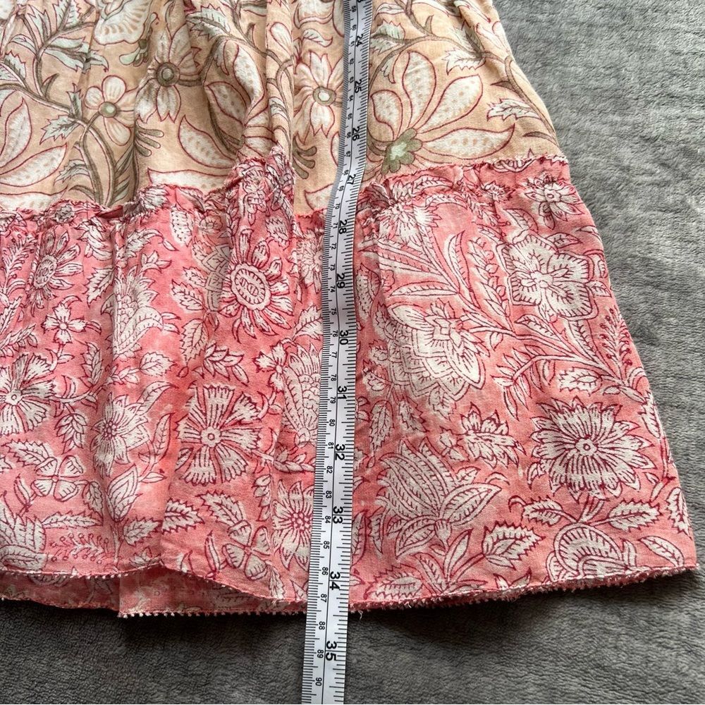 NEW SAYLOR Mini Dress Sz L Leigha Puff Sleeve Floral Boho Pink Baby Doll Garden - Picture 12 of 15